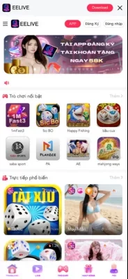 Với TẢI VỀ ứng dụng EELIVE